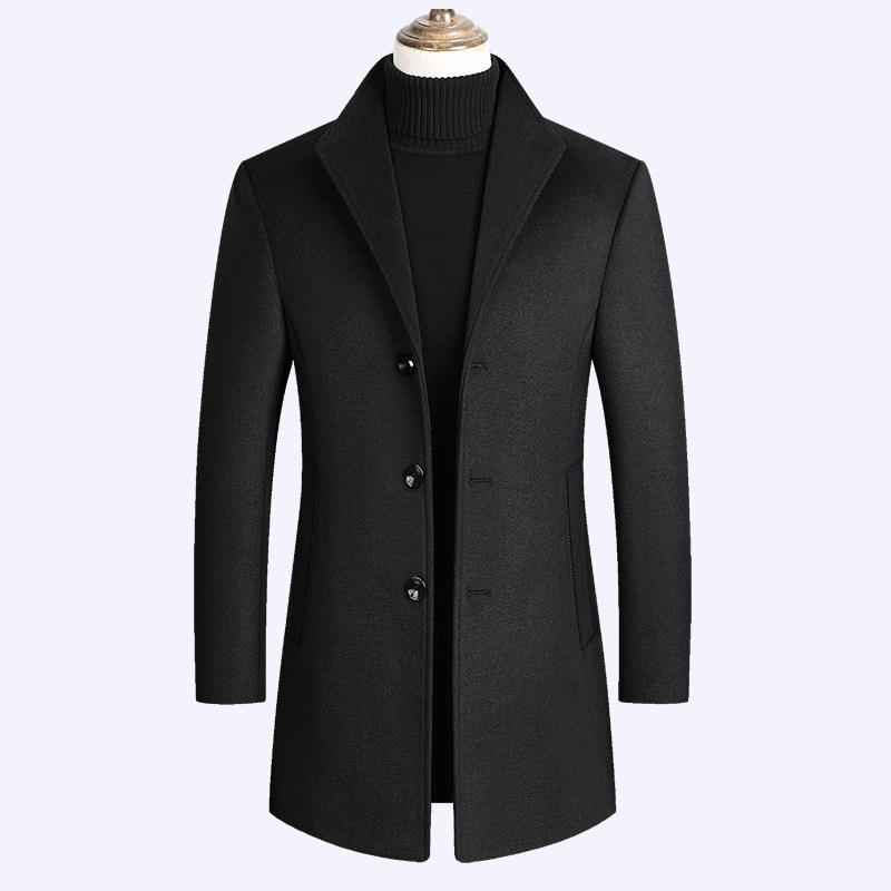 Soft and warm casual men's wool jacket