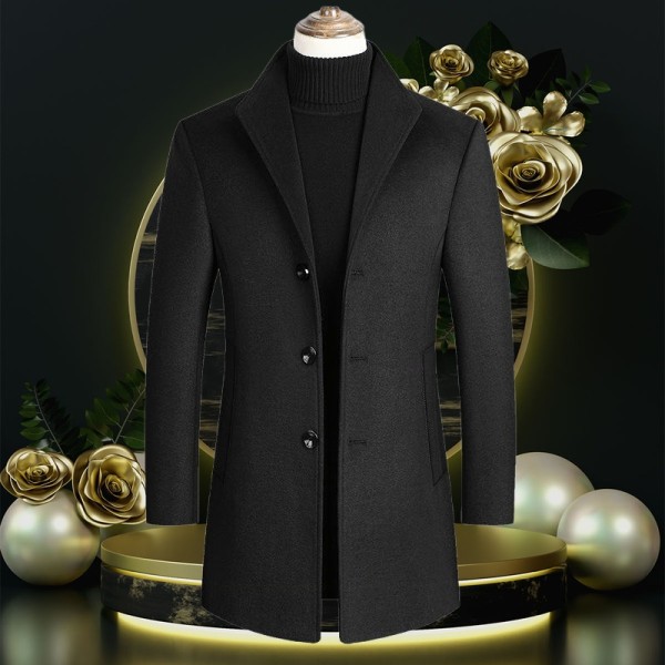 Soft and warm casual men's wool jacket