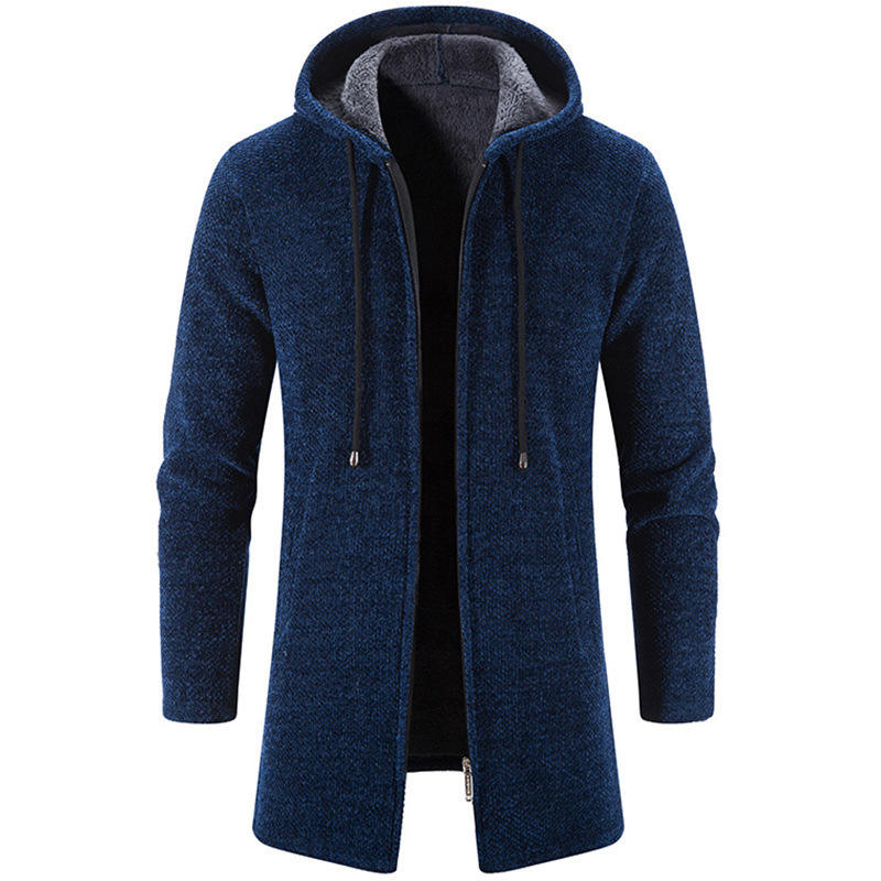 Warm wool blend casual men's coat