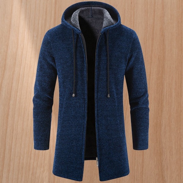 Warm wool blend casual men's coat
